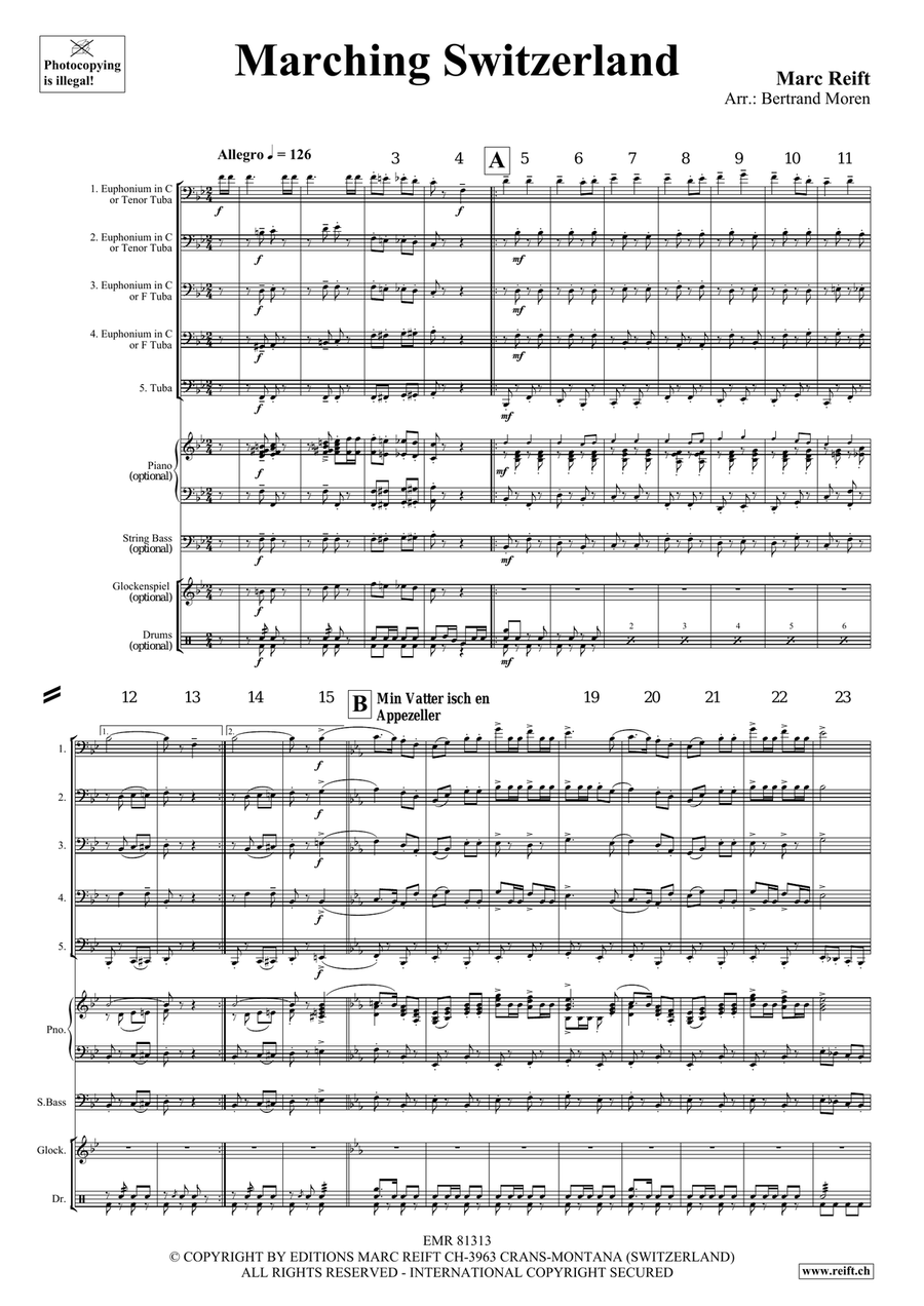 Marching Switzerland Marching Switzerland Tuba scores gallery preview page 4