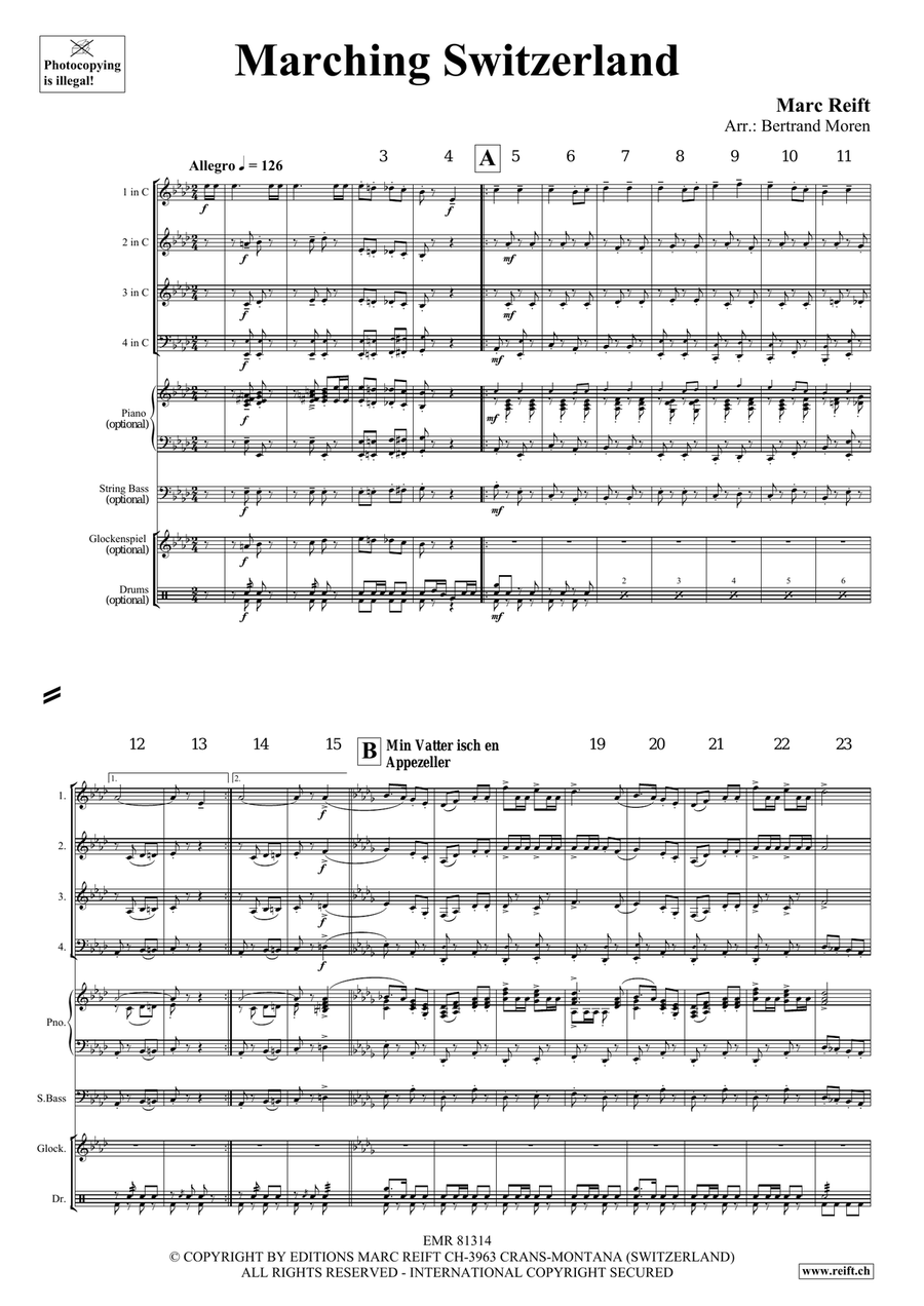 Marching Switzerland Marching Switzerland Score scores gallery preview page 4