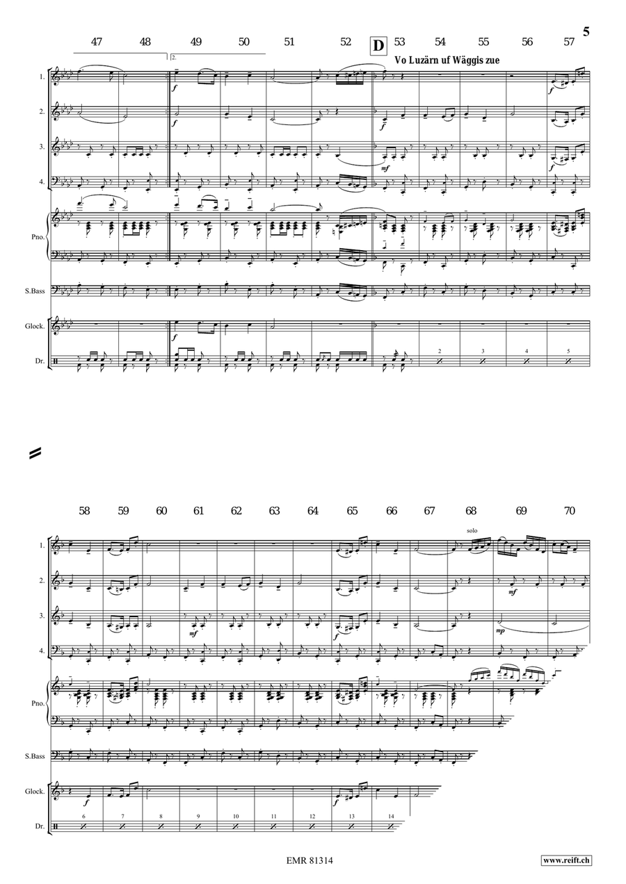 Marching Switzerland Marching Switzerland Score scores gallery preview page 6