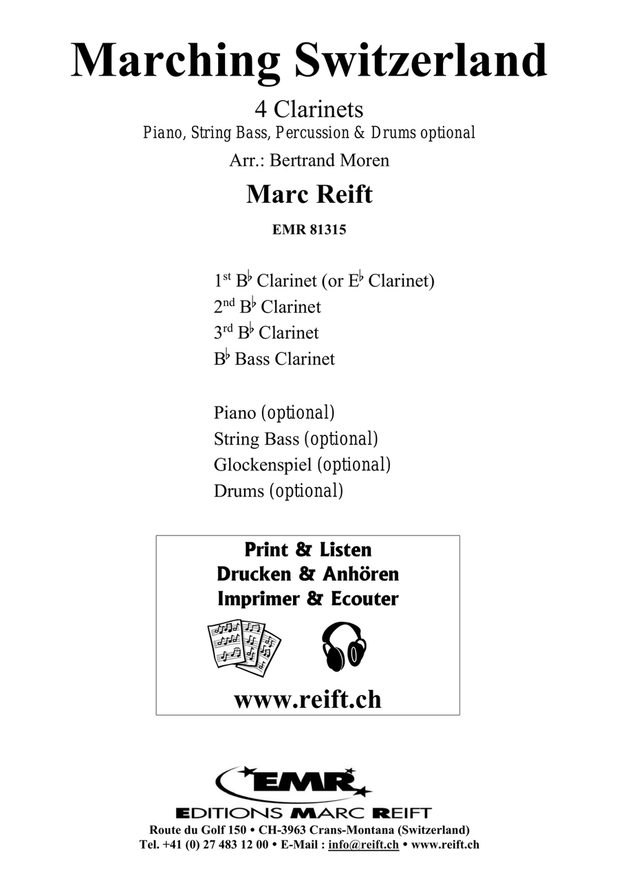 Marching Switzerland Marching Switzerland Clarinet Quartet scores gallery preview page 2