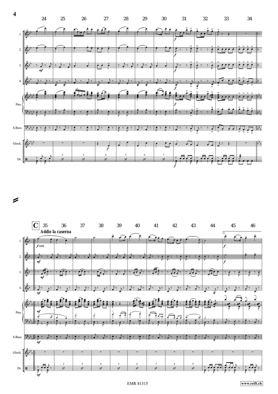 Marching Switzerland Marching Switzerland Clarinet Quartet scores gallery preview page 5