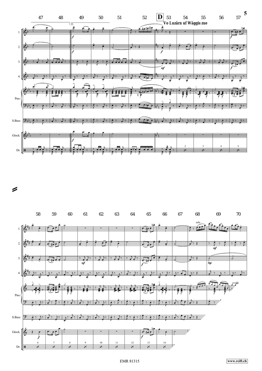 Marching Switzerland Marching Switzerland Clarinet Quartet scores gallery preview page 6