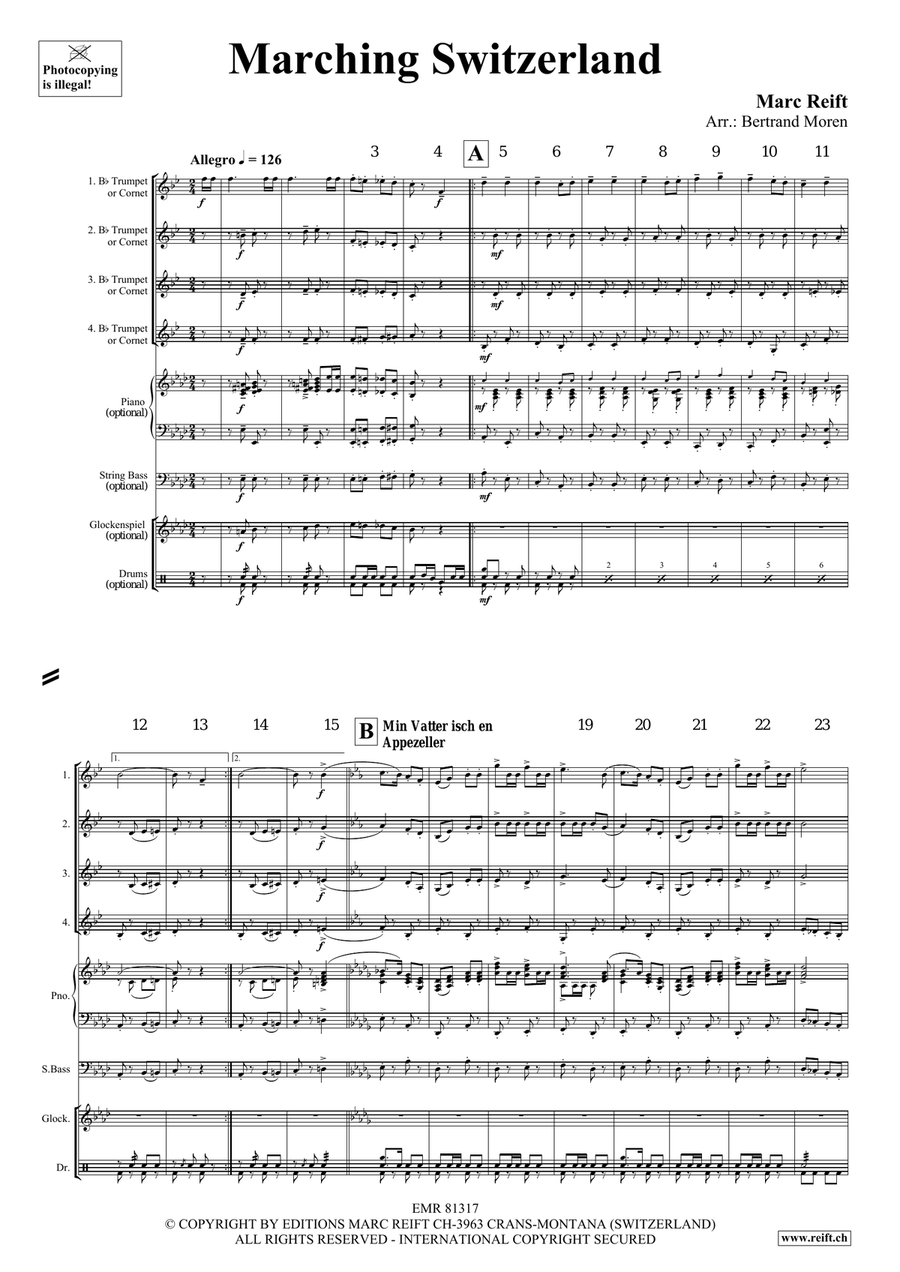 Marching Switzerland Marching Switzerland Cornet scores gallery preview page 4