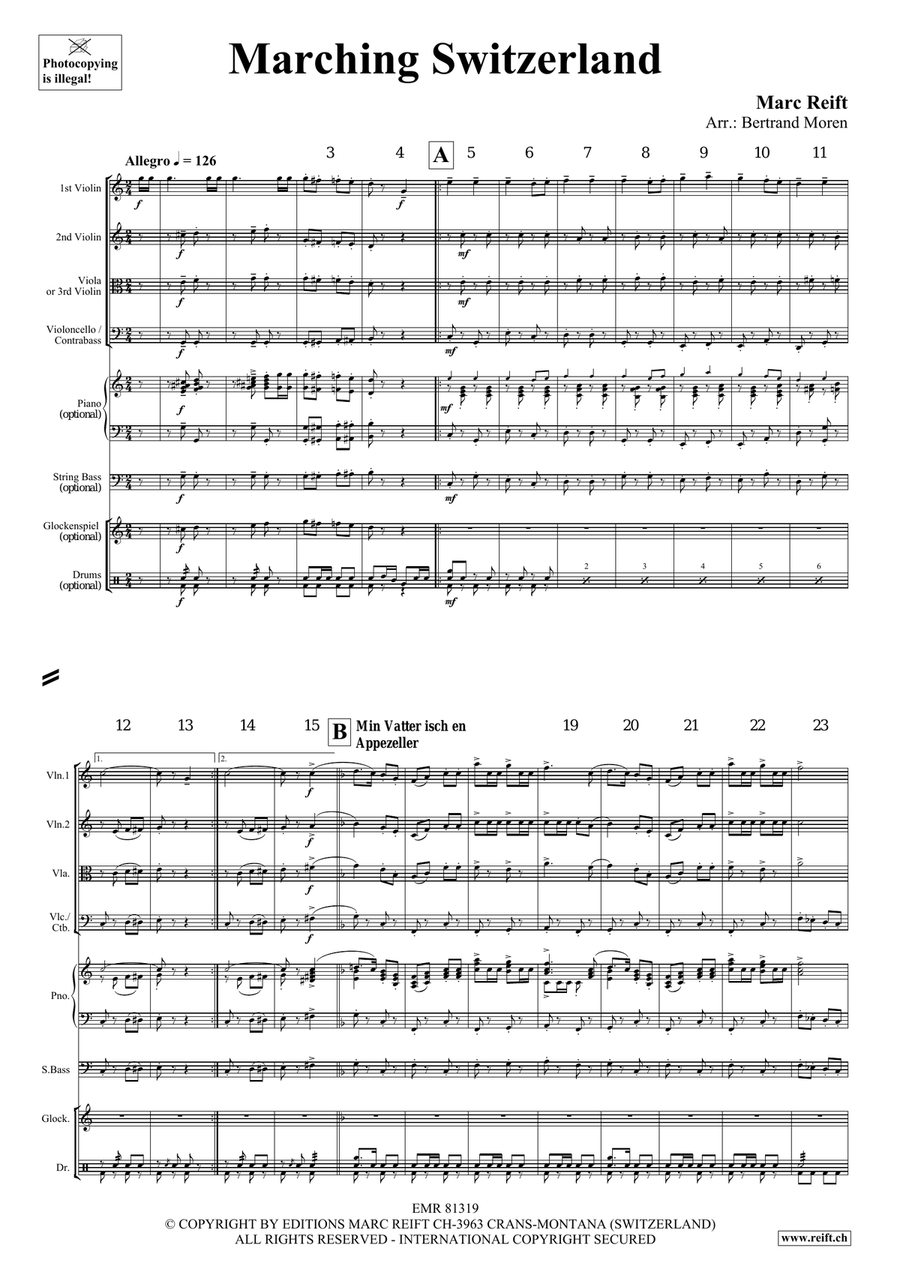 Marching Switzerland Marching Switzerland String Quartet scores gallery preview page 4