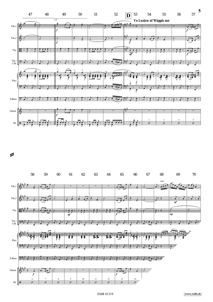 Marching Switzerland Marching Switzerland String Quartet scores gallery preview page 6