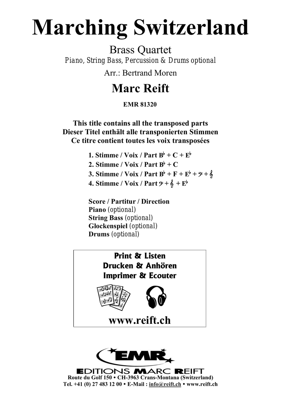 Marching Switzerland Marching Switzerland Brass Quartet scores gallery preview page 2