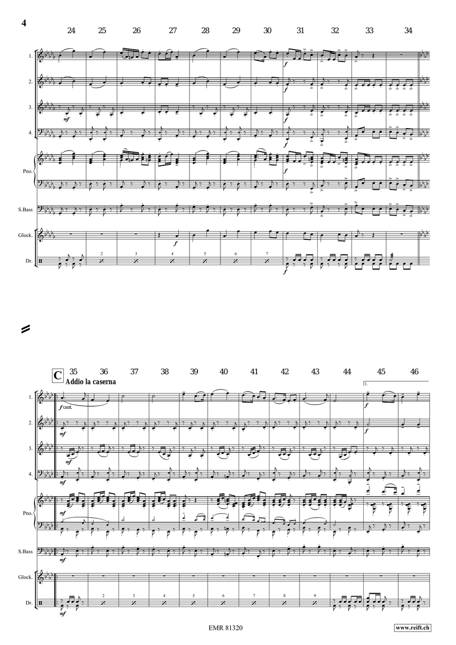 Marching Switzerland Marching Switzerland Brass Quartet scores gallery preview page 5