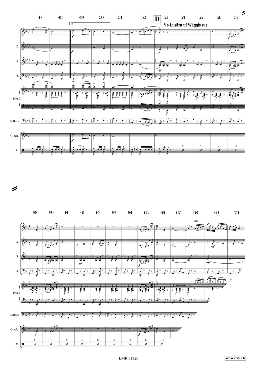 Marching Switzerland Marching Switzerland Brass Quartet scores gallery preview page 6