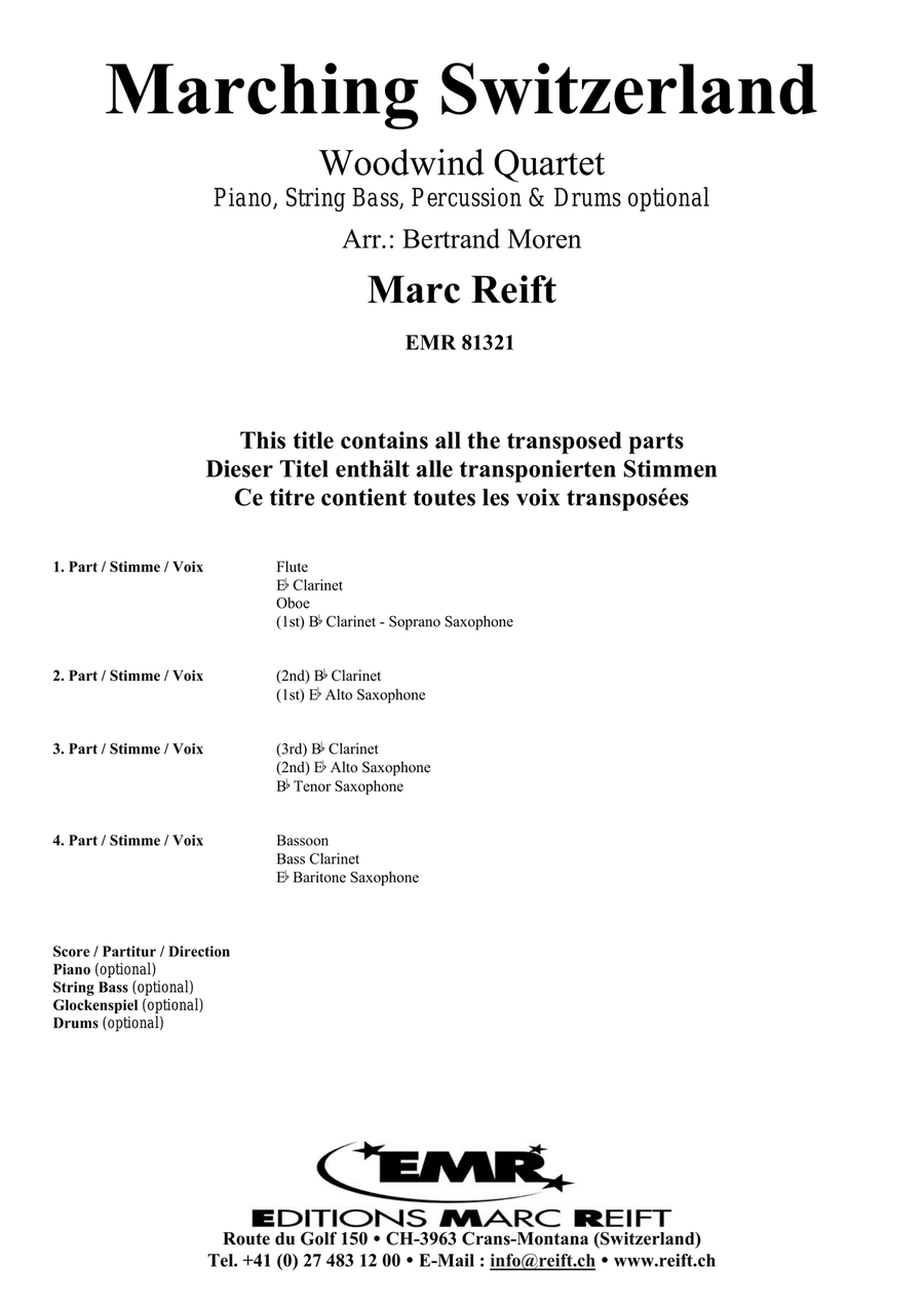 Marching Switzerland Marching Switzerland Woodwind Quartet scores gallery preview page 2