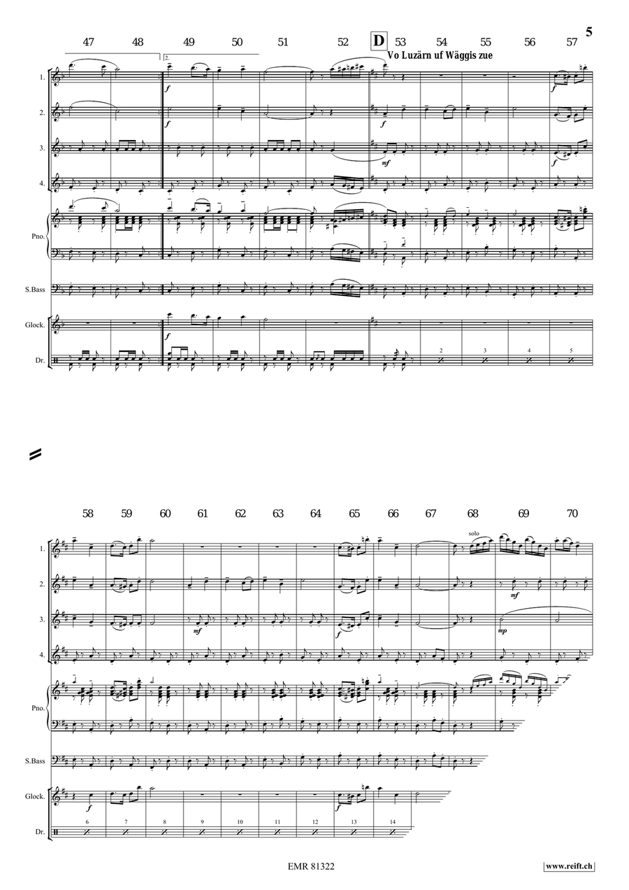 Marching Switzerland Marching Switzerland Flute Quartet scores gallery preview page 6