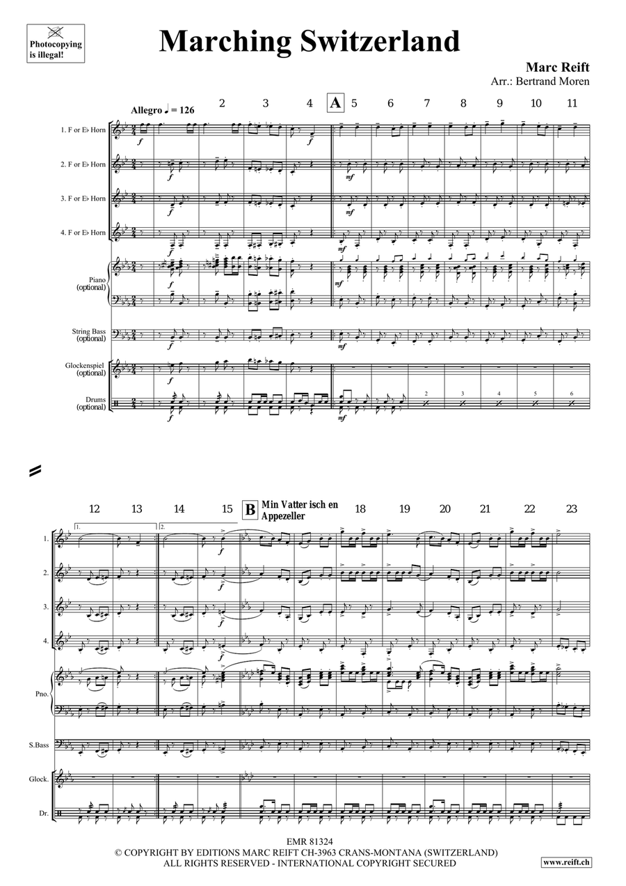 Marching Switzerland Marching Switzerland Horn scores gallery preview page 4