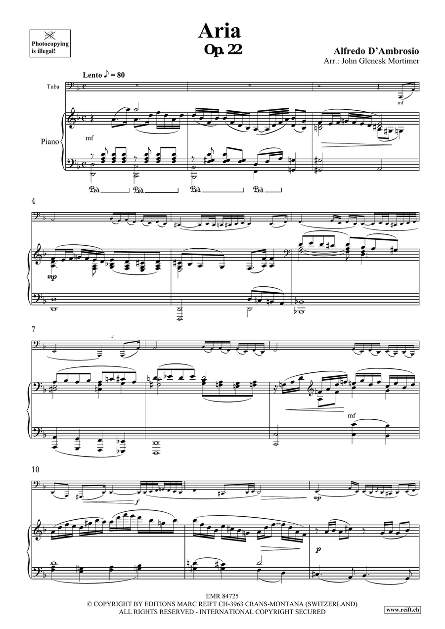 Aria Aria Tuba scores gallery preview page 3