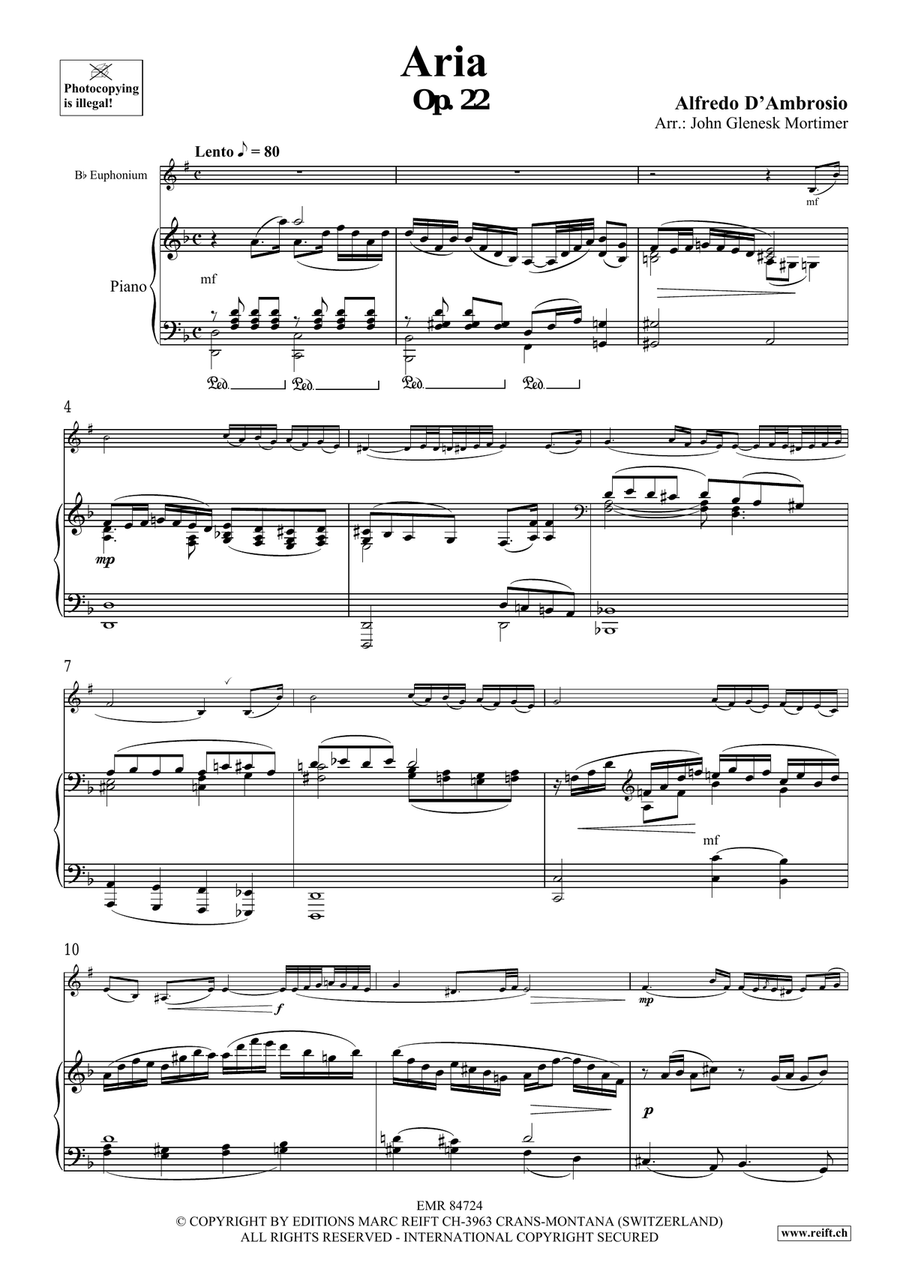 Aria Aria Euphonium scores gallery preview page 3