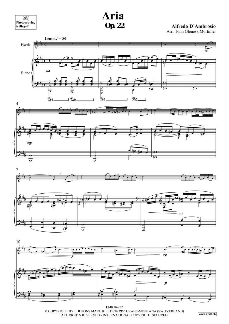 Aria Aria Piccolo scores gallery preview page 3
