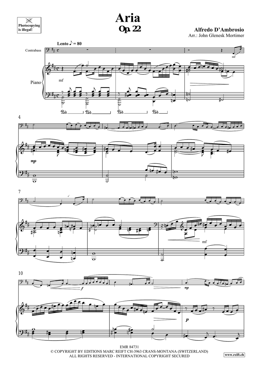 Aria Aria Double Bass scores gallery preview page 3
