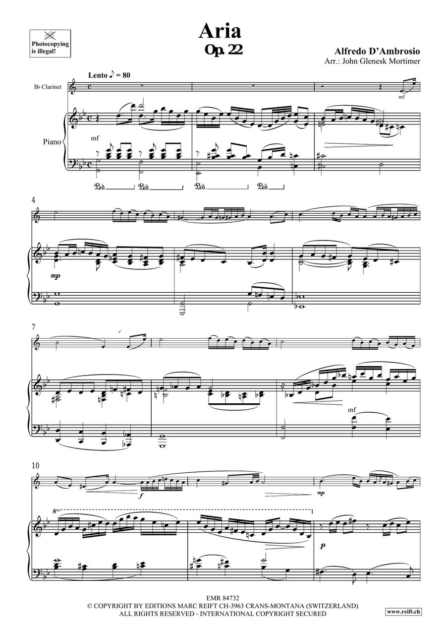 Aria Aria Clarinet Solo scores gallery preview page 3