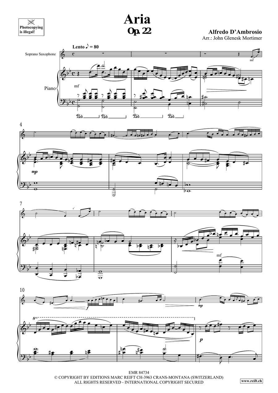 Aria by John G. Mortimer Soprano Saxophone - Sheet Music page 3