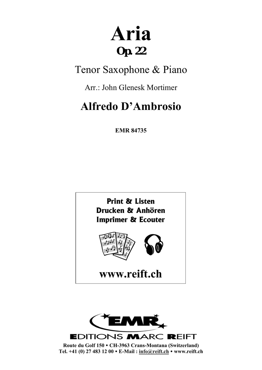 Aria Aria Tenor Saxophone scores gallery preview page 2
