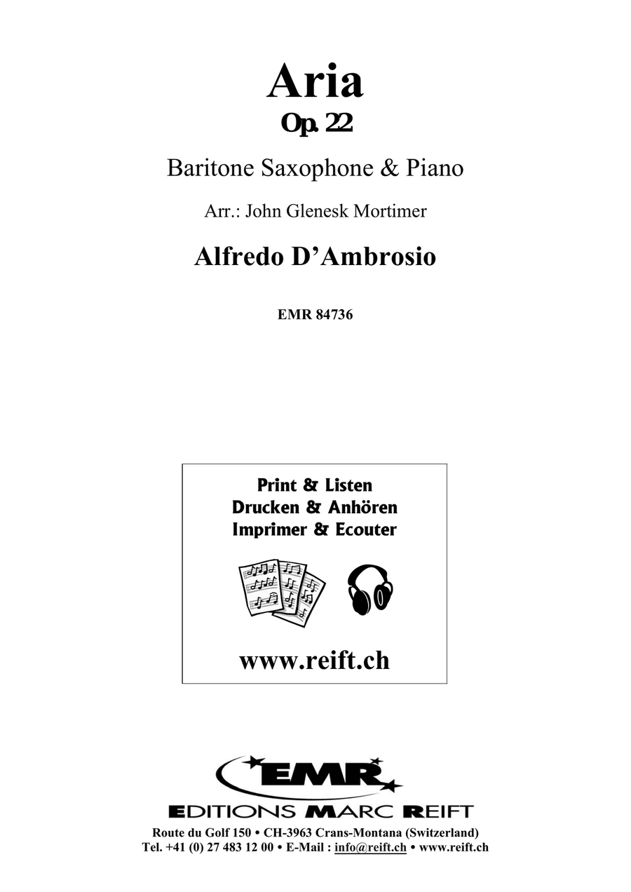 Aria Aria Baritone Saxophone scores gallery preview page 2