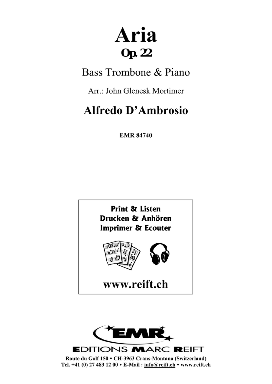 Aria Aria Bass Trombone scores gallery preview page 2