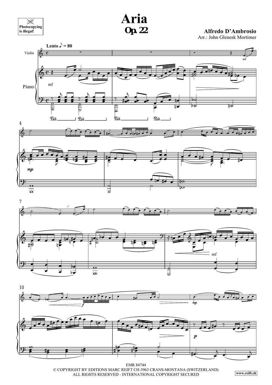 Aria Aria Violin Solo scores gallery preview page 3