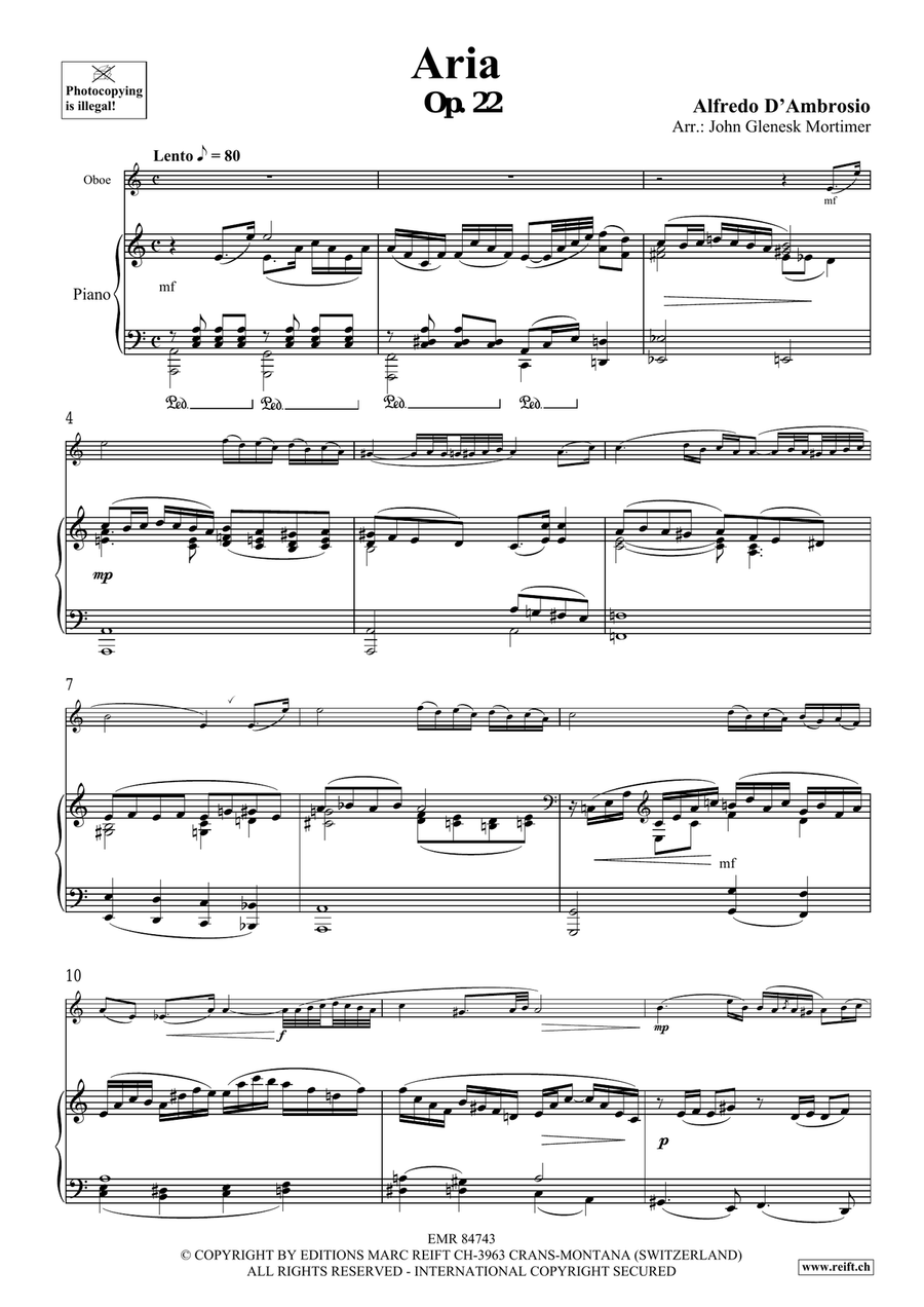 Aria by John G. Mortimer Piano Accompaniment - Sheet Music page 3