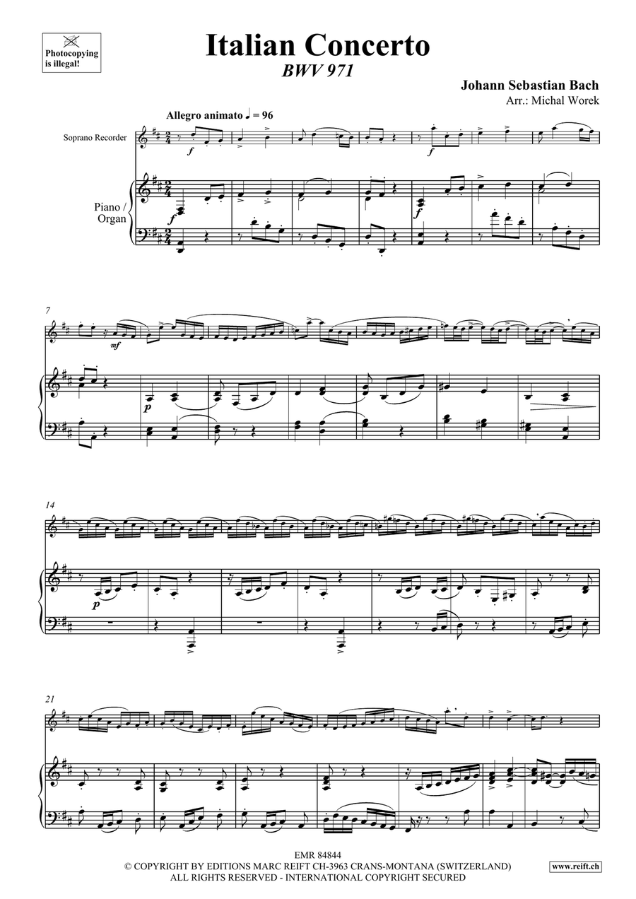 Italian Concerto Italian Concerto Soprano Recorder scores gallery preview page 4