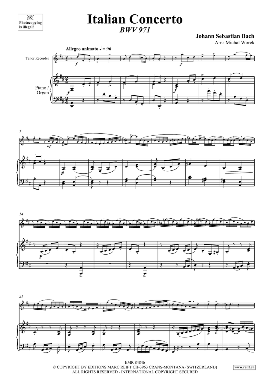 Italian Concerto Italian Concerto Tenor Recorder scores gallery preview page 4