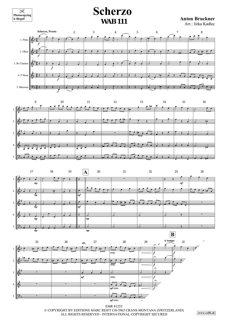 Scherzo Scherzo Woodwind Quintet scores gallery preview page 3