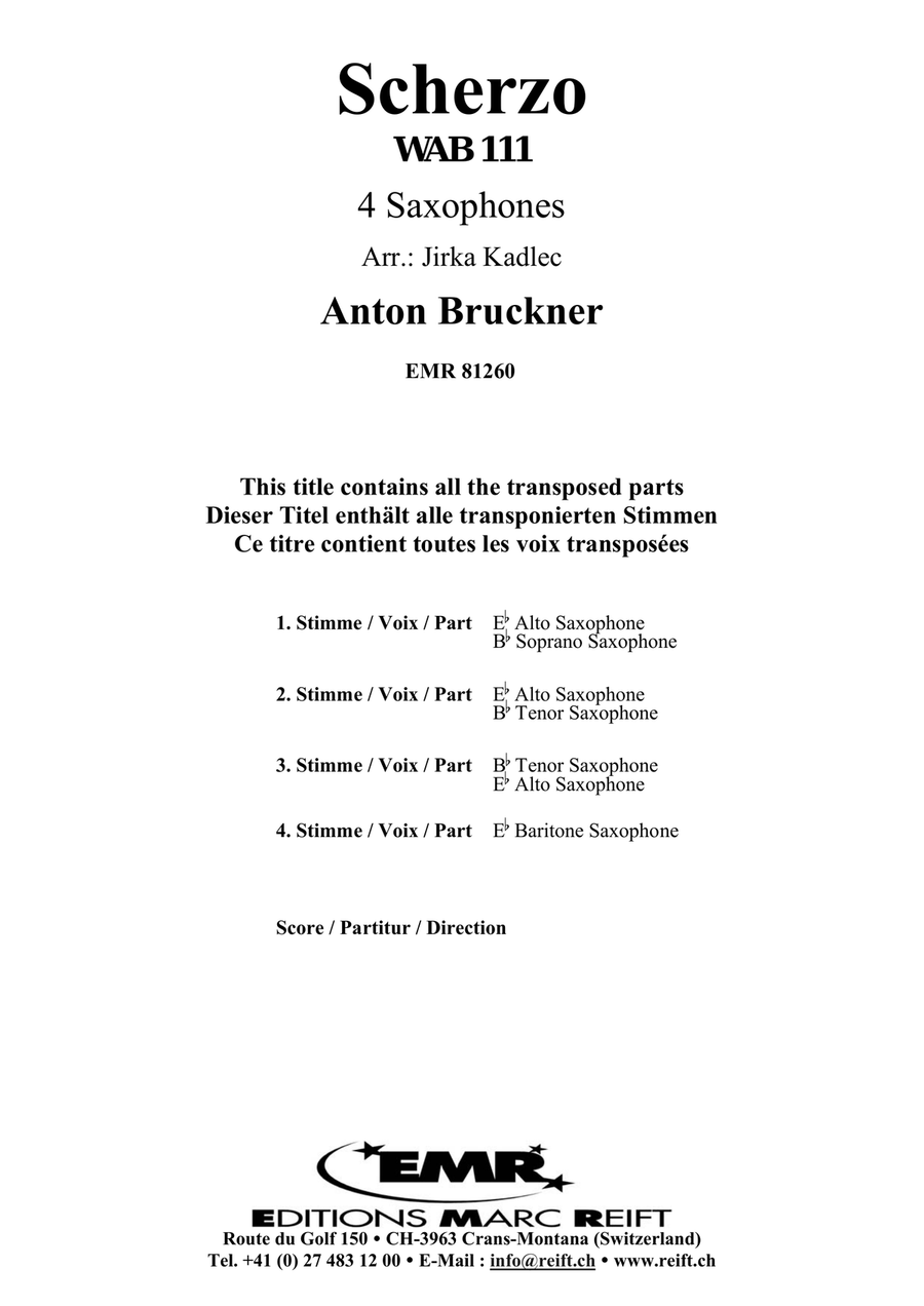 Scherzo Scherzo Saxophone Quartet scores gallery preview page 2