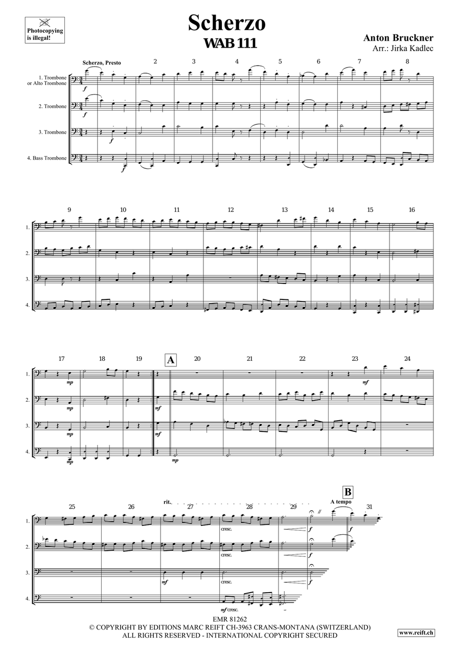 Scherzo Scherzo Trombone Quartet scores gallery preview page 3