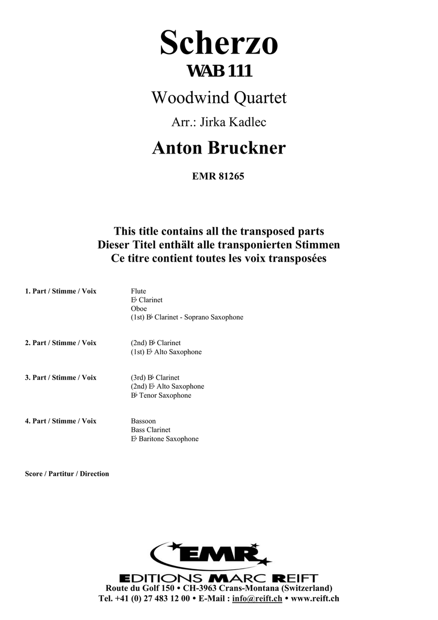 Scherzo Scherzo Woodwind Quartet scores gallery preview page 2