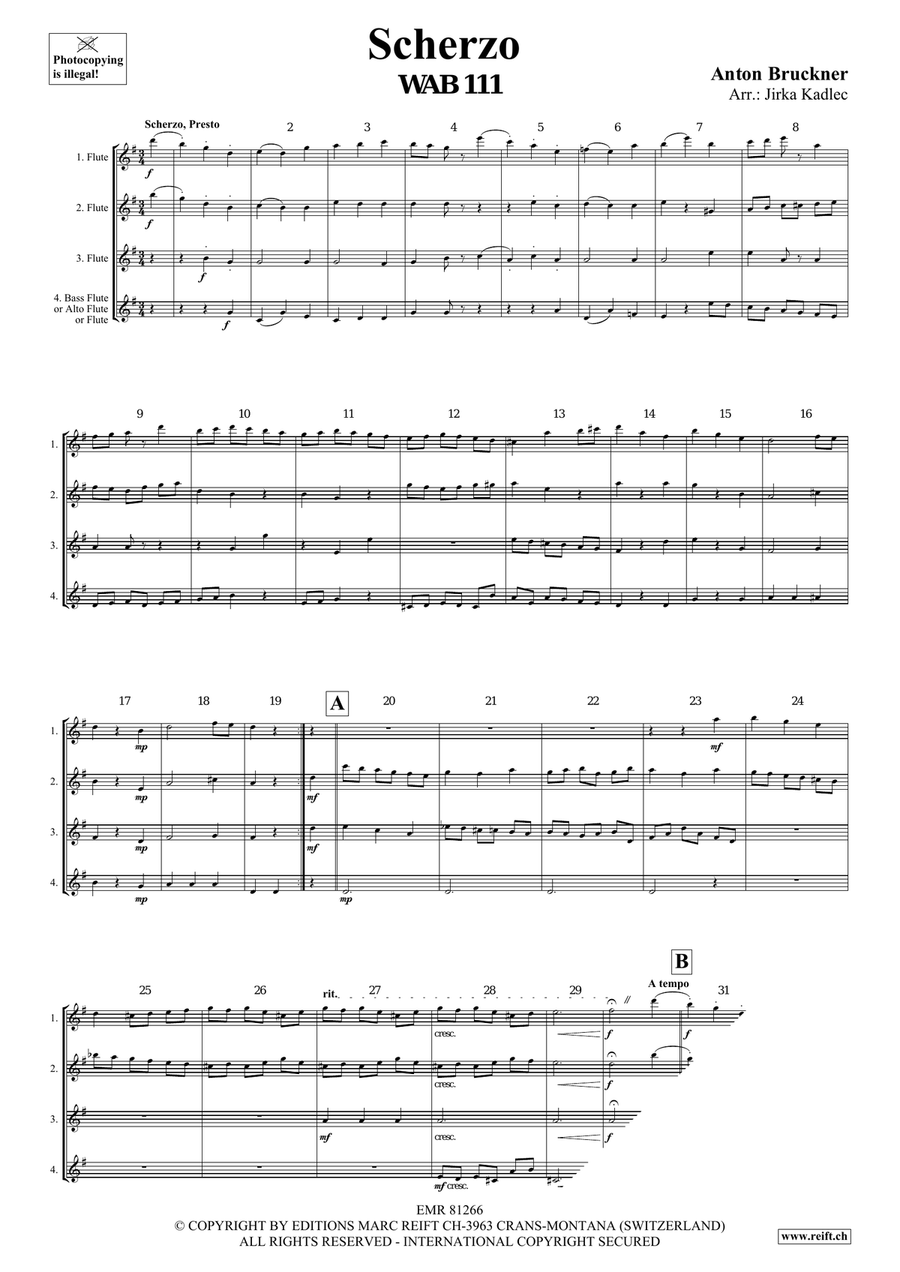 Scherzo Scherzo Flute Quartet scores gallery preview page 3
