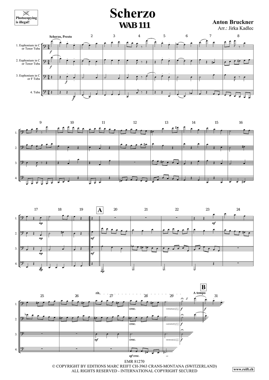Scherzo Scherzo Tuba Quartet scores gallery preview page 3