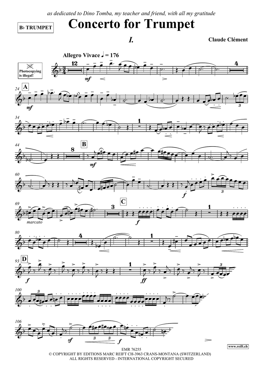 Concerto for Trumpet Concerto for Trumpet Orchestra scores gallery preview page 6