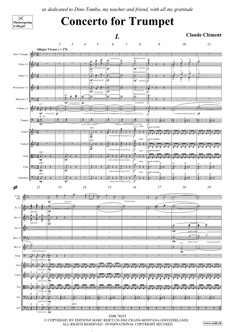 Concerto for Trumpet Concerto for Trumpet Orchestra scores gallery preview page 7
