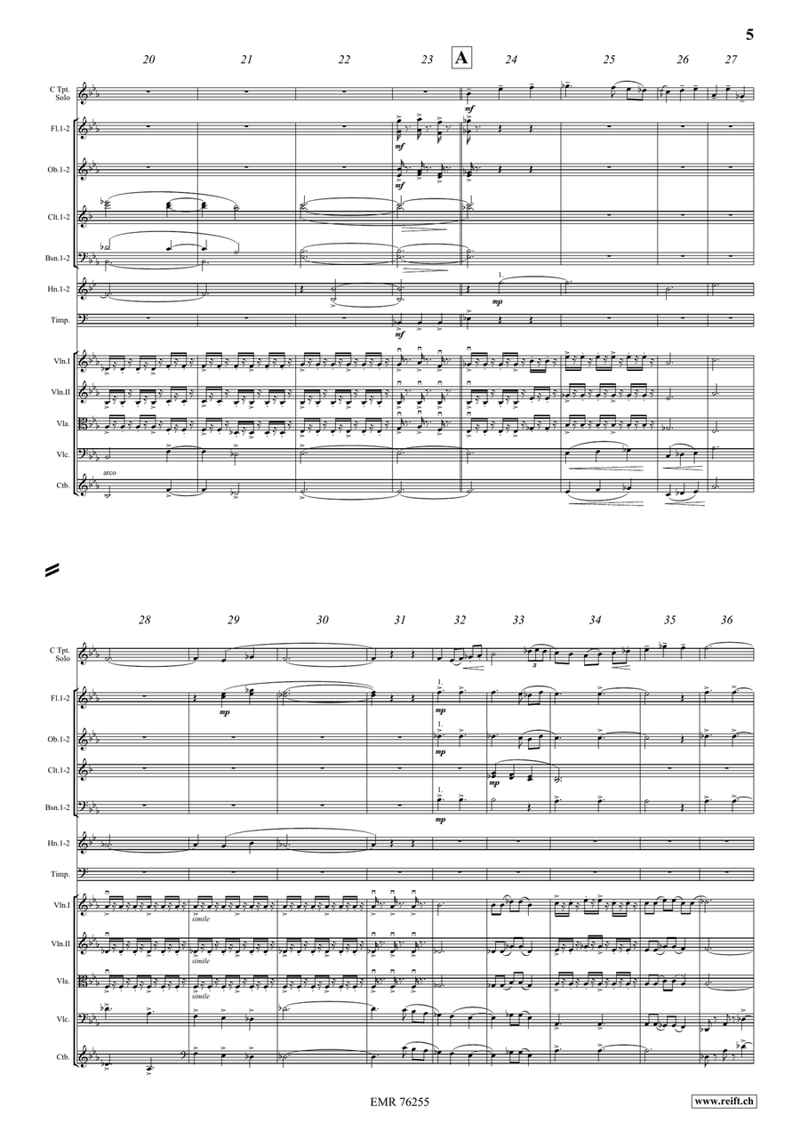 Concerto for Trumpet Concerto for Trumpet Orchestra scores gallery preview page 8