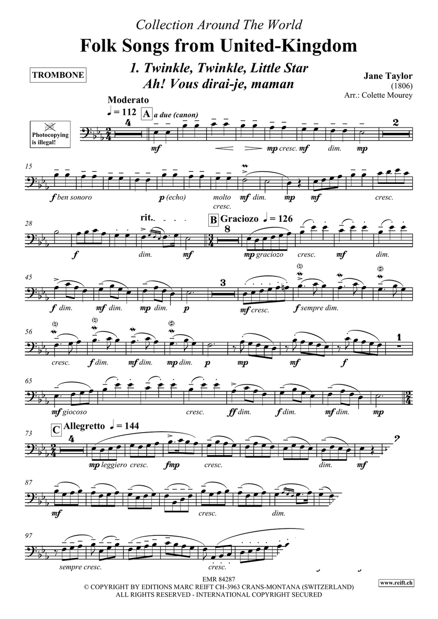 Folk Songs From United-Kingdom Organ scores gallery preview page 3
