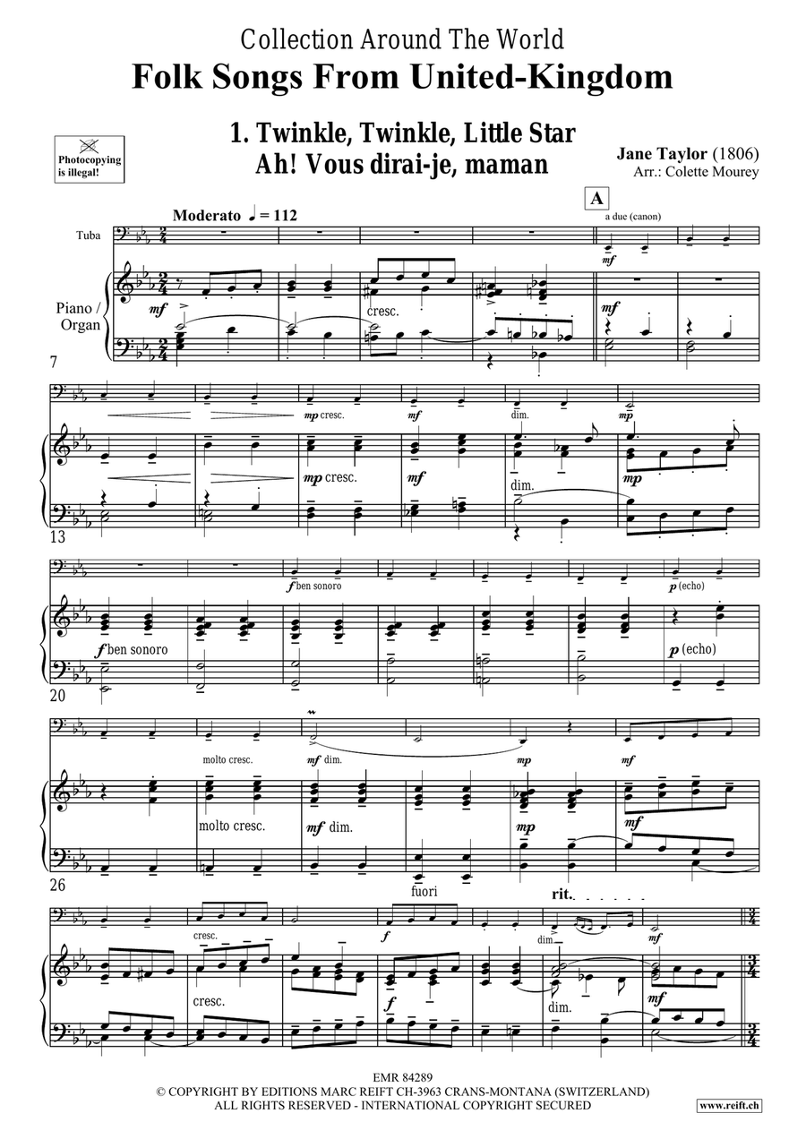 Folk Songs From United-Kingdom Tuba scores gallery preview page 4