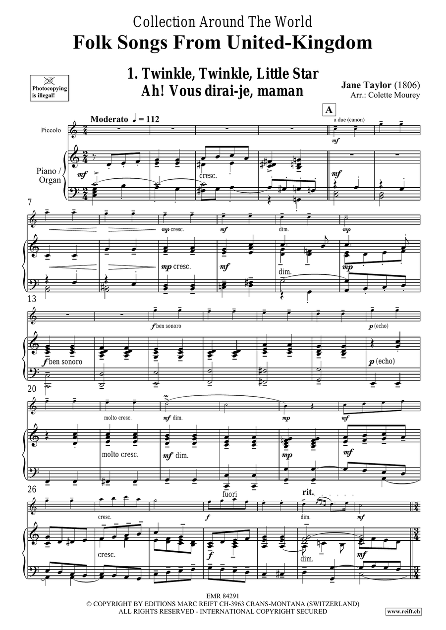 Folk Songs From United-Kingdom Piccolo scores gallery preview page 4
