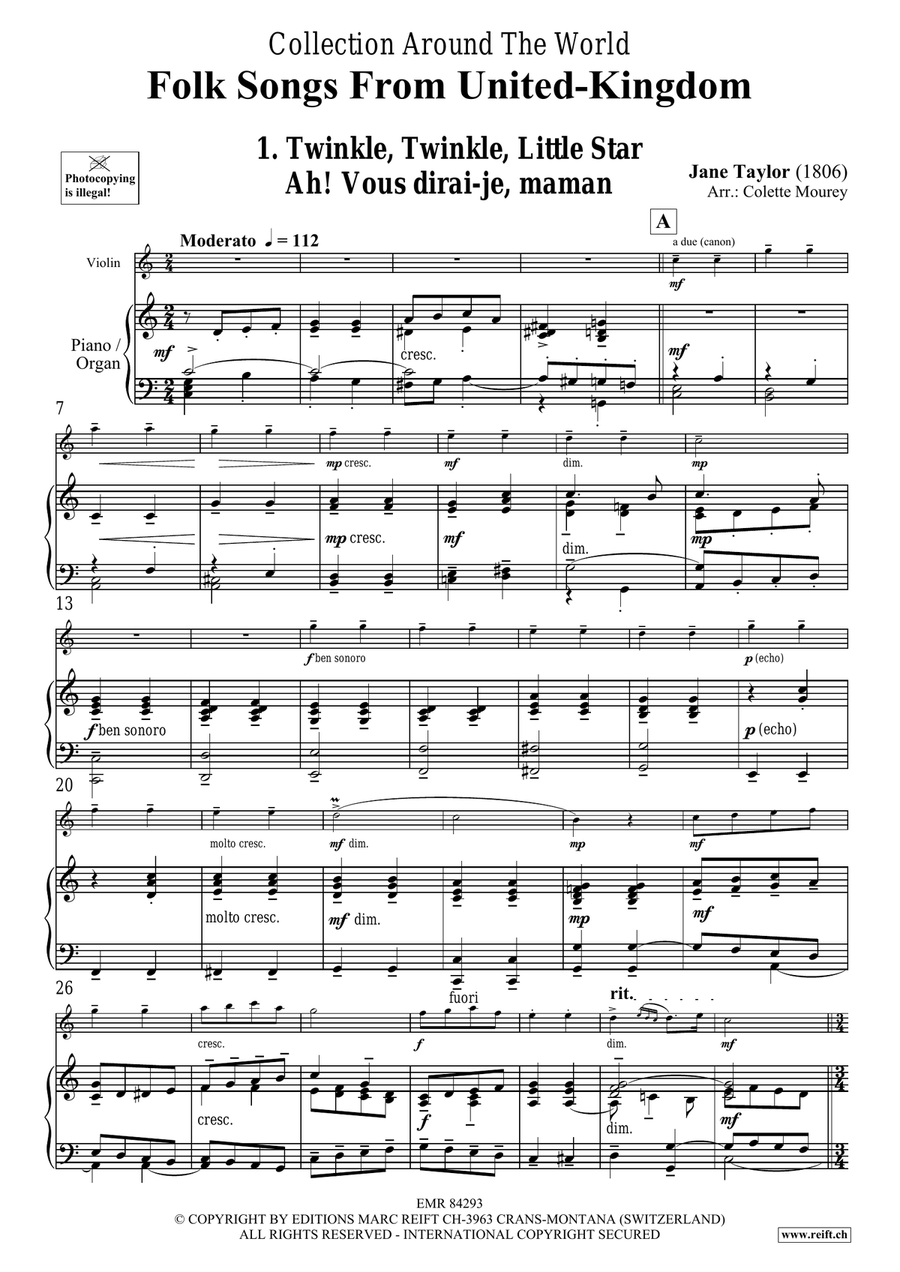 Folk Songs From United-Kingdom Violin Solo scores gallery preview page 4