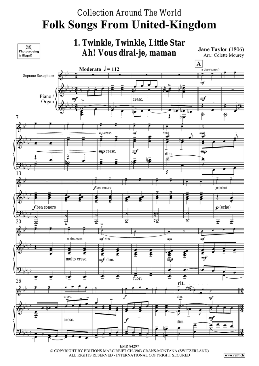 Folk Songs From United-Kingdom Soprano Saxophone scores gallery preview page 4