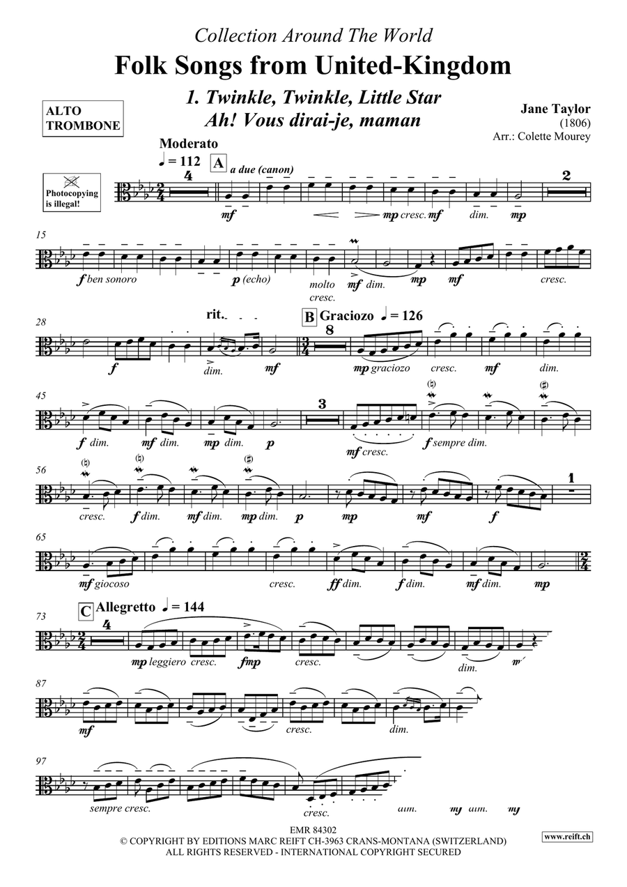 Folk Songs From United-Kingdom Organ scores gallery preview page 3