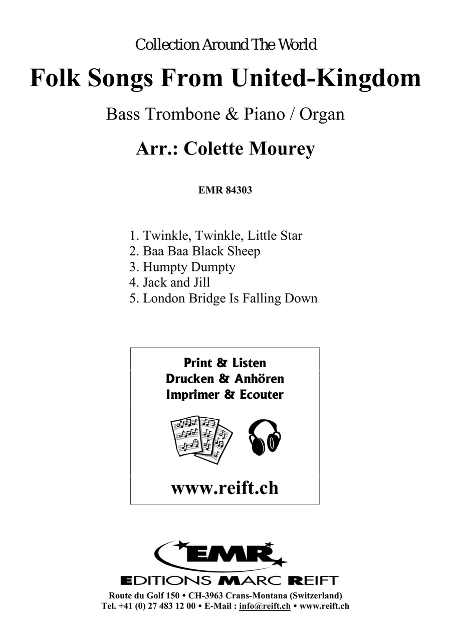 Folk Songs From United-Kingdom Trombone scores gallery preview page 2