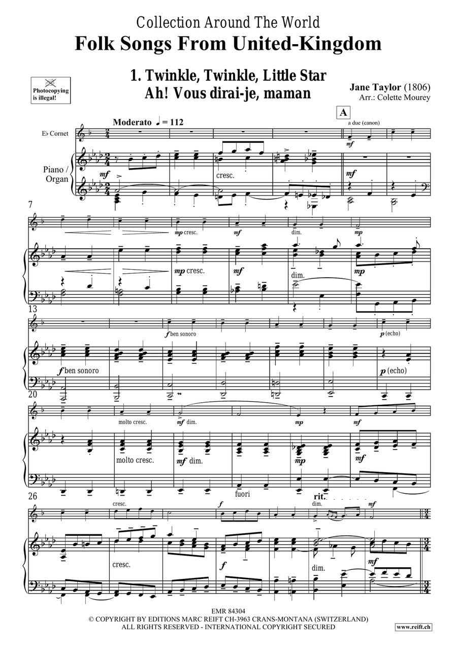 Folk Songs From United-Kingdom Cornet scores gallery preview page 4