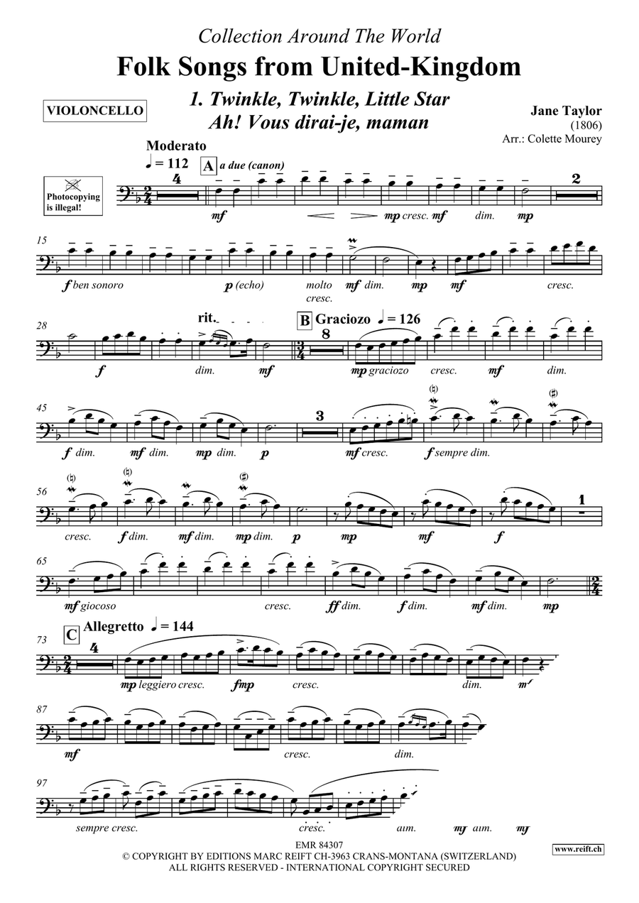 Folk Songs From United-Kingdom Organ scores gallery preview page 3
