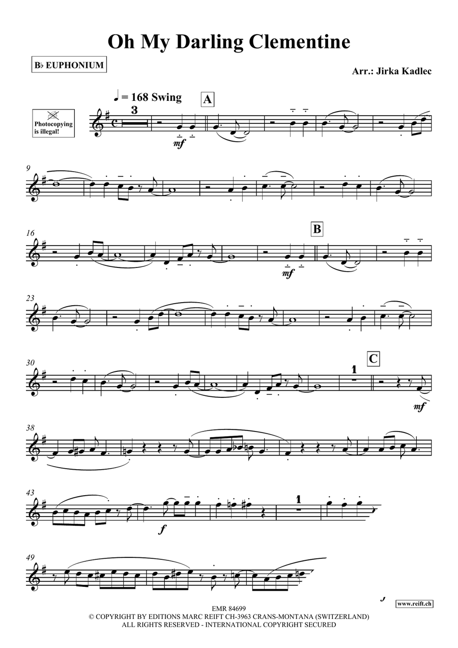 Oh My Darling Clementine Oh My Darling Clementine Euphonium scores gallery preview page 3