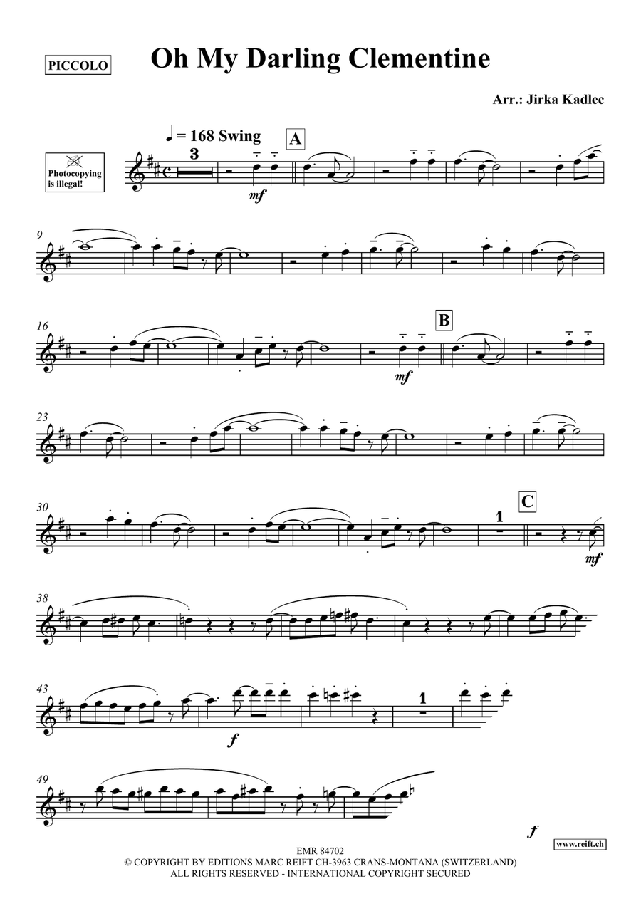 Oh My Darling Clementine Oh My Darling Clementine Piccolo scores gallery preview page 3