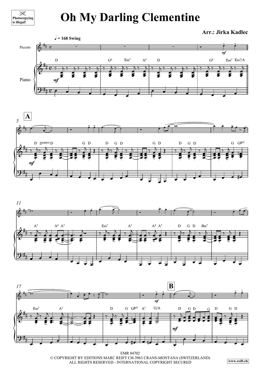 Oh My Darling Clementine Oh My Darling Clementine Piccolo scores gallery preview page 4