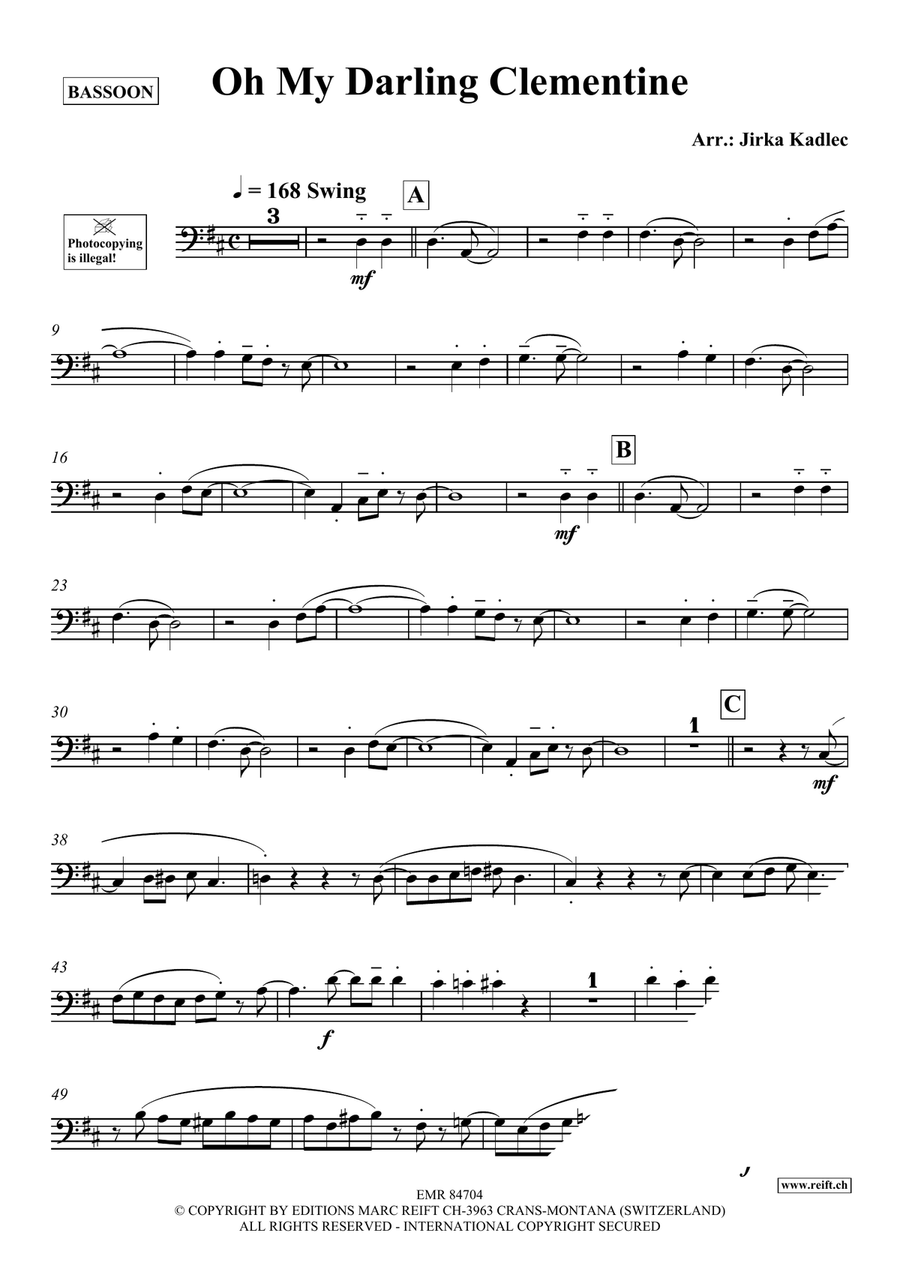 Oh My Darling Clementine Oh My Darling Clementine Bassoon Solo scores gallery preview page 3